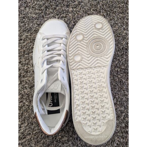 Golden Goose Womens White and Gold Pure Star Sneakers Sz 36/6 Perfect Condition - Picture 10 of 14